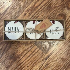 NWT Rae Dunn Christmas ornaments